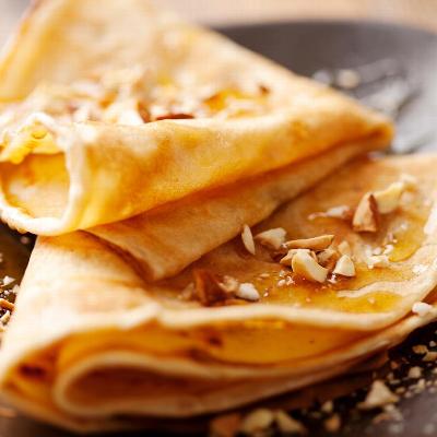 Close up image of a crepe